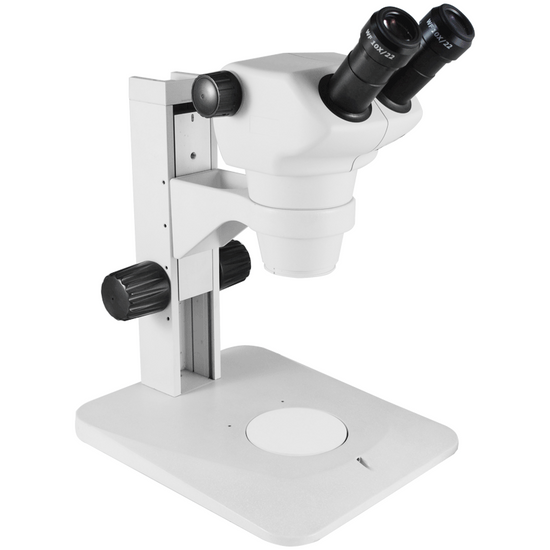 8X-50X Widefield Zoom Stereo Microscope, Binocular, Track Stand (Track Length 300mm) Rectangle Base