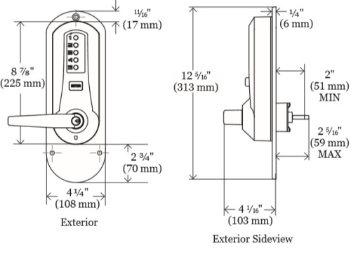 Simplex 5010 Exit Device Trim