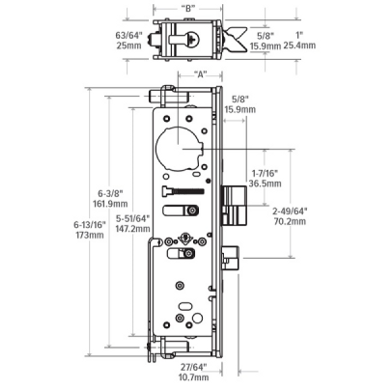 Adams Rite Steel Hawk 4300 Electrified Deadlatch