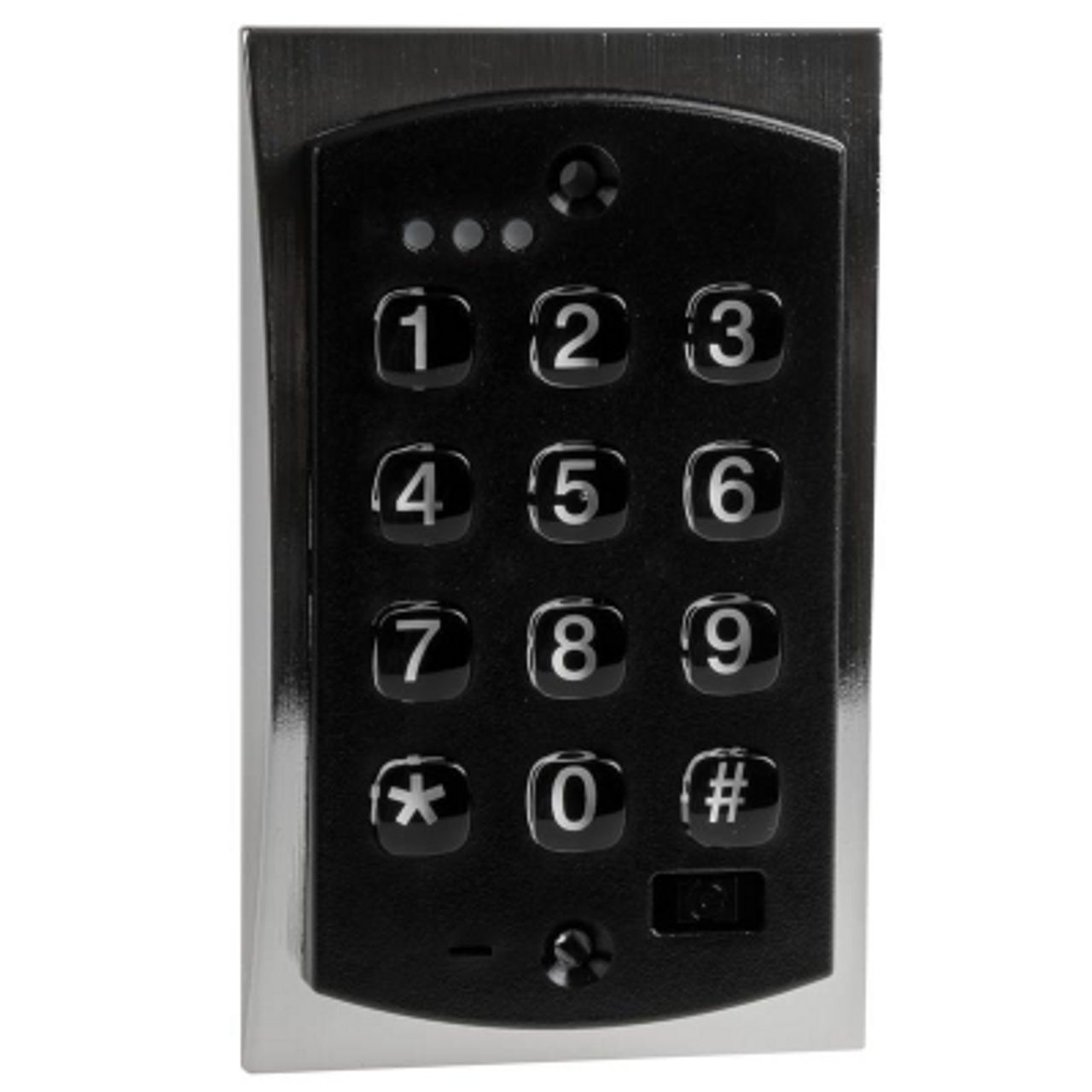 Nortek Security and Control 2000E Linear Keypad, Satin Stainless Steel, Black
