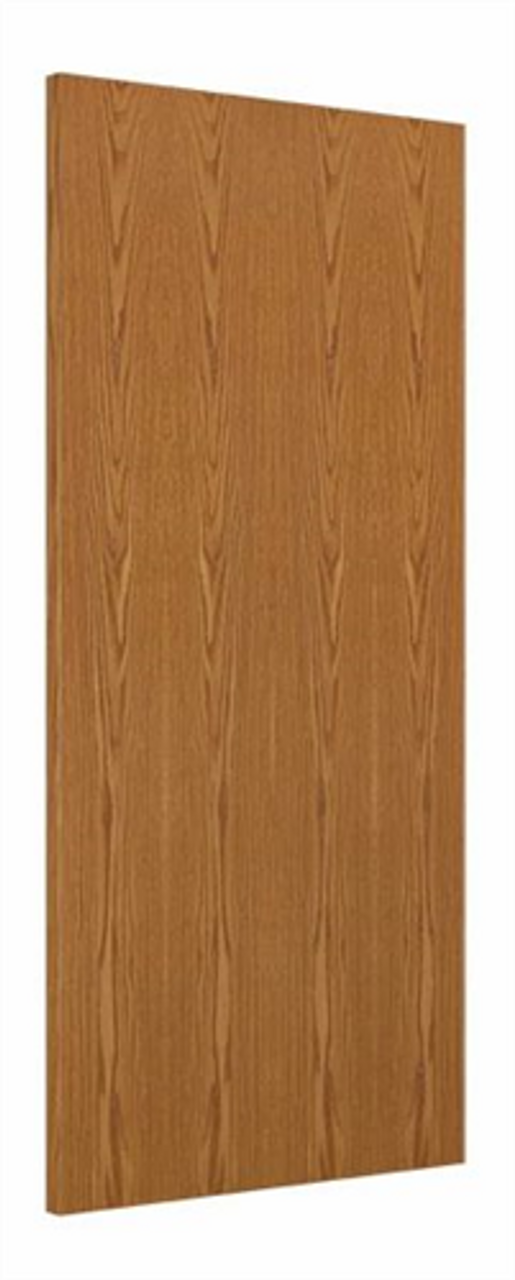 Wood Door 3'-0" x 6'-8", Plain Sliced Red Oak, Prefinished Toast