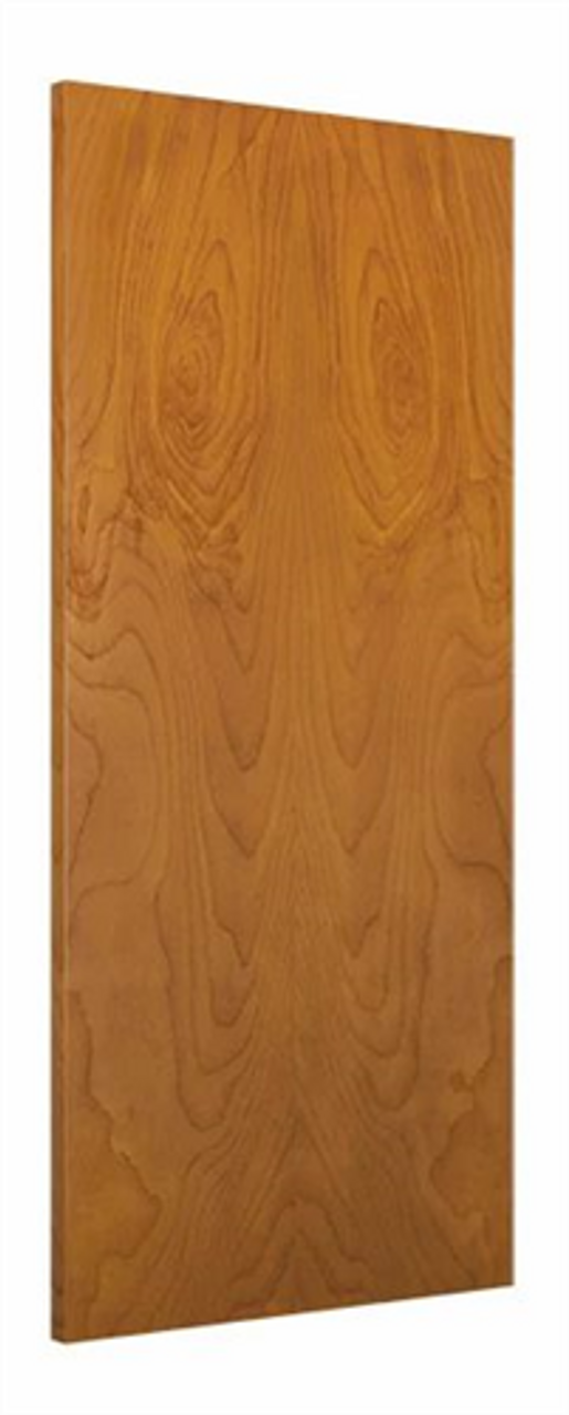 Wood Door 3'-0" x 7'-0", Rotary Natural Birch, Prefinished Toast