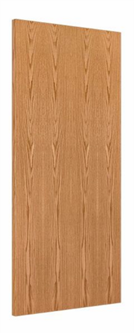 Wood Door 2'-0" x 7'-0", Plain Sliced Red Oak, Unfinished
