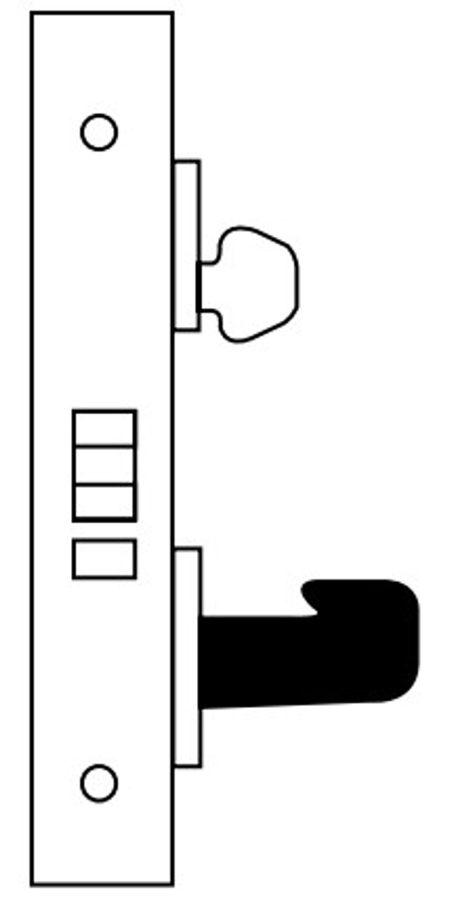 Sargent 8200 Series - (8236) Closet Lock Function Rose Trim, Heavy