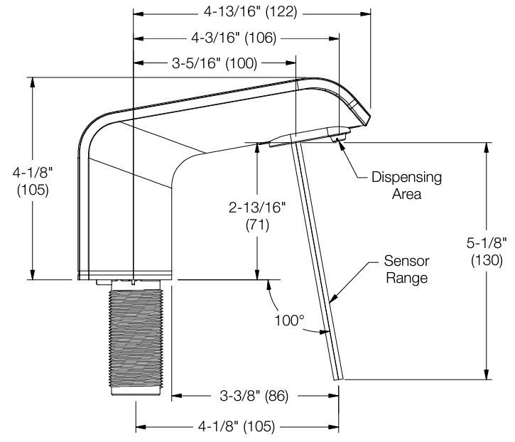 Bradley Verge 63500 Linea Series Deck Mount Soap Dispenser