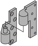 Ives 7244F, 1-1/2" Offset Pivot, Intermediate