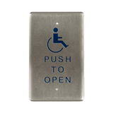 BEA 10PBO Single Gang Push Plate, Stainless Steel