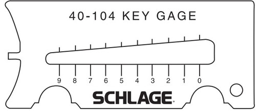 Schlage Key Gauge