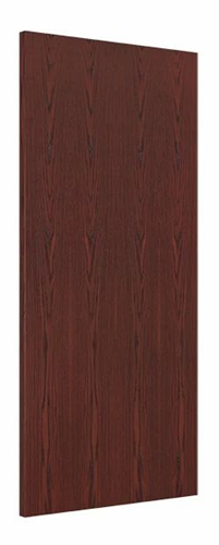 Wood Door 3'-0" x 6'-8", Plain Sliced Red Oak, Prefinished Cinnamon