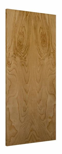 Wood Door 3'-0" x 6'-8", Rotary Natural Birch, Prefinished Cane