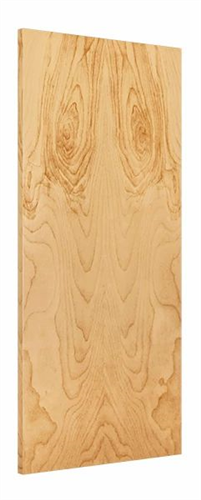 Wood Door 3'-8" x 7'-0", Rotary Natural Birch, Unfinished