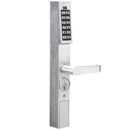 Alarm Lock Trilogy DL1200 Narrow Stile Lockset, 100 Users, Lever