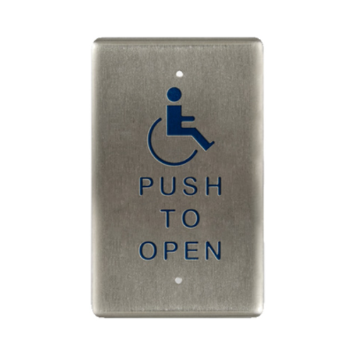 BEA 10PBO Single Gang Push Plate, Stainless Steel