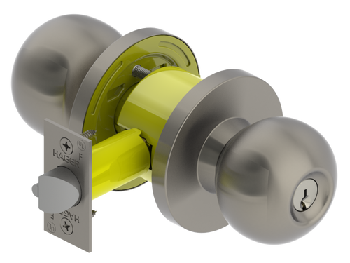 Hager 3500 Series Cylindrical Lock, Entry Function - Knob