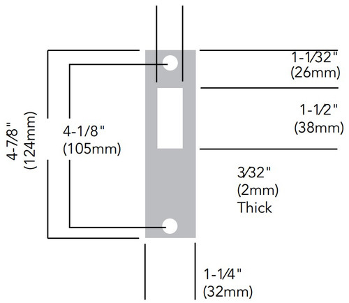 Sargent 78-0034 Deadbolt Strike for 8200 Series