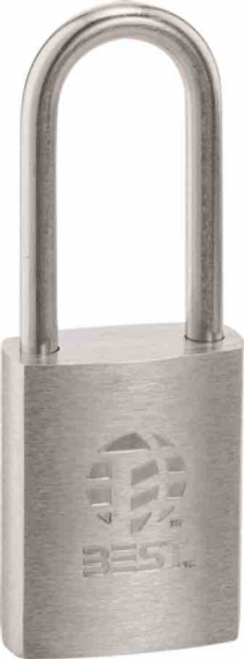 BEST 21B Series Padlock, 7-Pin Housing SFIC Less Core, 5/16"Dia Brass Shackle