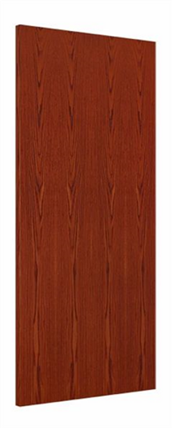 Wood Door 3'-0" x 6'-8", Plain Sliced Red Oak, Prefinished Saffron