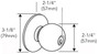 Sargent 8X Line Cylindrical Bored Lock, Utility/Asylum/Institution (87) Function