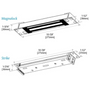 Securitron SAM Shear Aligning Magnalock, 1200lb Holding Force, Satin Stainless Steel