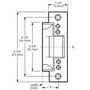 Adams Rite 7140 Electric Strike, 1-1/4" x 4-7/8"Faceplate, Lip Extension 1-1/16" or Less