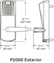 PowerPlex P201 Electronic Exit Device Trim, 100 Access Codes, 1,000 Audit Events