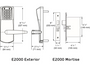 Dormakaba's E-Plex E2060 Electronic Mortise Lock, 100 Access Codes, 1,000 Audit Events