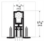 Pemko STC411 Premier Acoustic Door Bottom, Aluminum