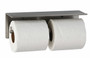 Bobrick B-540 Double Toilet Tissue Roll Holder w/ Shelf