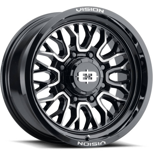 Vision Riot 20x10 Machined Black Wheel Vision Riot 402 8x6.5 -25 402-20081GBMF-25