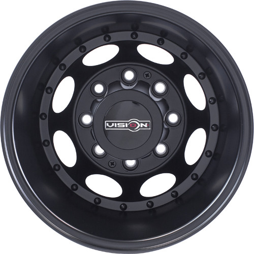 Vision Hauler Dually 17x6.5 Black Wheel Vision Hauler Dually 8x200 -143 181Z7680MBR