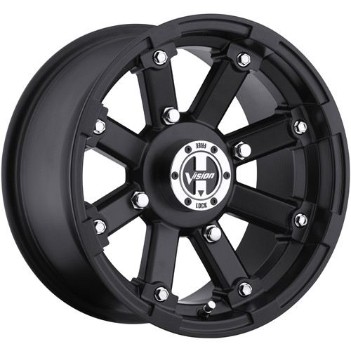 Vision Lock Out 14x8 Matte Black Vision Lock Out Rim 4x137 -10 Offset 393-148136MB4 393-148136MB4