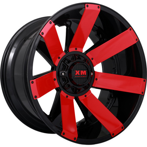 Xtreme Mudder XM-326 22x12 Black Red Wheel Xtreme Mudder XM-326 5x115 5x5 -44 XM326221251155127-4478GBRI