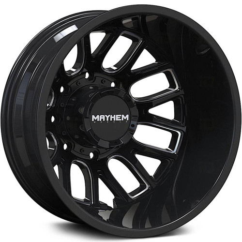 Mayhem Cogent Dually 20x8.25 Black Milled Wheel Mayhem Cogent Dually 8107D 8x200 8107D-2877BMR192