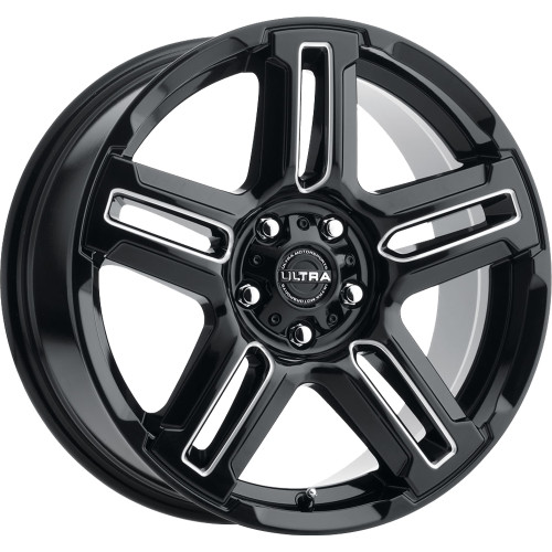 Ultra Prowler CUV 17x8 Black Milled Wheel Ultra Prowler CUV 258 5x5 30 258-7874BM+30