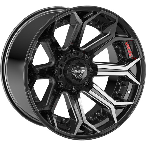 4Play 4P80R 20x10 Black Wheel 4Play 4P80R 8x180 -24 4P80R-20100-8180-24BBT