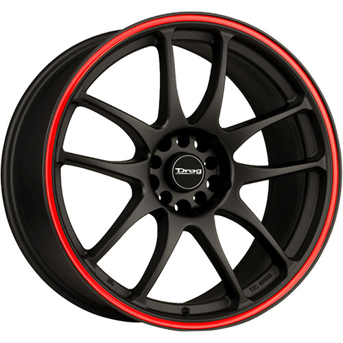 Drag DR31 16x7 Black Red Wheel Drag DR31 5x100 5x4.5 40 DR31167054073BFR1