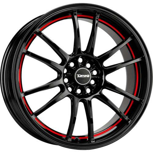 Drag DR38 17x7 Black Red Wheel Drag DR38 5x100 5x4.5 40 DR38177054073GBR1