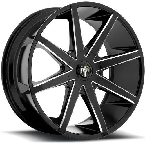 Dub Push 20x8.5 Black Milled Wheel DUB Push (S109) 5x4.25 5x4.5 35 S109208502+35