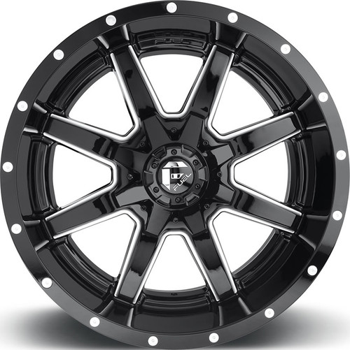 Fuel Maverick 22x12 Black Milled Wheel Fuel Maverick D610 8x170 -44 D61022201747