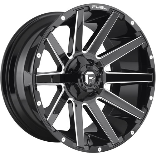 Fuel Contra 20x10 Black Milled Wheel Fuel Contra D615 8x180 -18 D61520001847