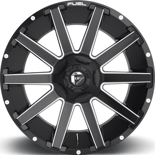 Fuel Contra 22x10 Matte Black Milled Wheel Fuel Contra D616 5x5.5 5x150 -18 D61622007047