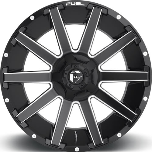 Fuel Contra 22x12 Matte Black Milled Wheel Fuel Contra D616 6x135 6x5.5 -43 D61622209846