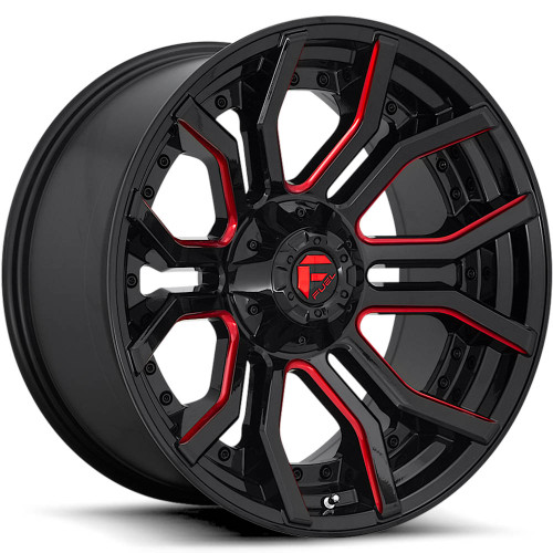 Fuel Rage 20x9 Black Red Wheel Fuel Rage D712 6x135 6x5.5 1 D71220909850