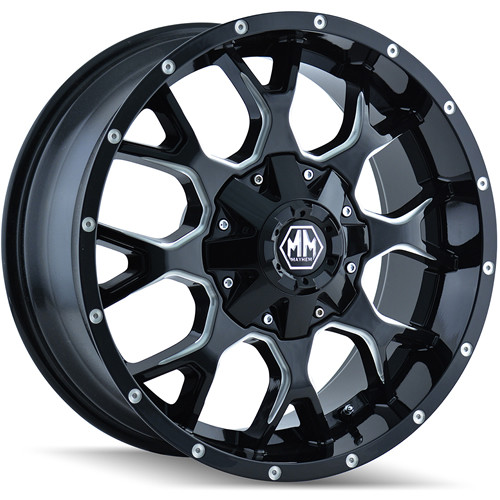 Mayhem Warrior 20x9 Black Milled Mayhem Warrior Rim 6x139.7 & 6x135 +18 Offset 8015-2937M18 8015-2937M18