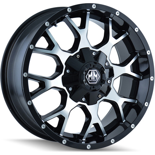 Mayhem Warrior 20x9 Black Machined Mayhem Warrior Rim 8x180 +18 Offset 8015-2978B18 Wheel 8015-2978B18