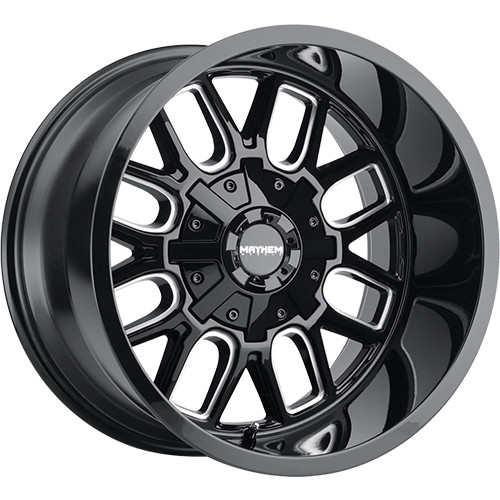 Mayhem Cogent 20x10 Black Milled Wheel Mayhem Cogent 8107 6x135 6x5.5 -24 8107-2137BM-24