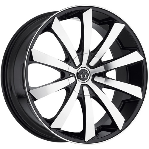 VCT V48 20x9 Machined Black Wheel VCT V48 5x115 5x120 15 V48-209105115120+15BM