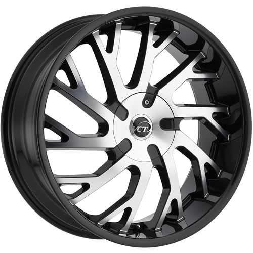 VCT V77 22x8.5 Black Machined Wheel VCT V77 5x4.5 5x120 38 V77-2285105114120+38BM