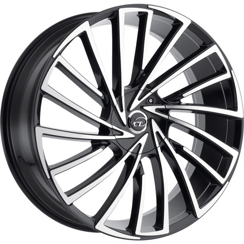 VCT V79 22x8.5 Black Machined Wheel VCT V79 5x4.25 5x115 38 V79-228550815+38BM