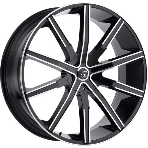 VCT V80 22x8.5 Black Machined Wheel VCT V80 5x115 5x120 38 V80-228551520+38BM